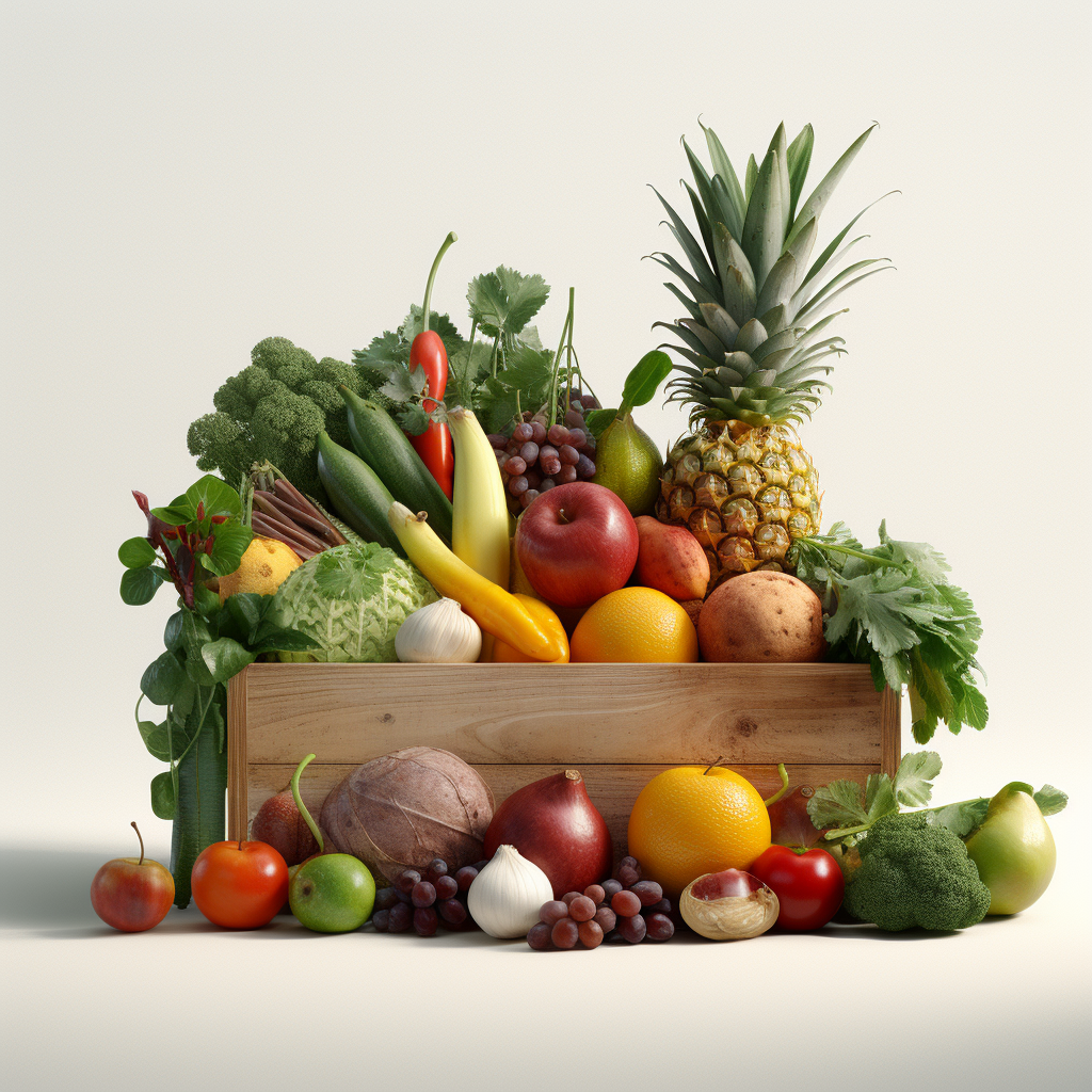 Colorful Fruit and Veg Box