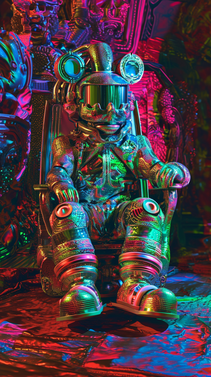 Night Watch Artwork with Tin Foil Bear