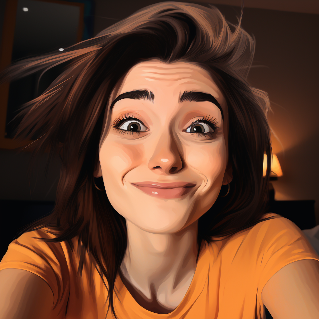 Funny face filter cartoonish moderate pain female