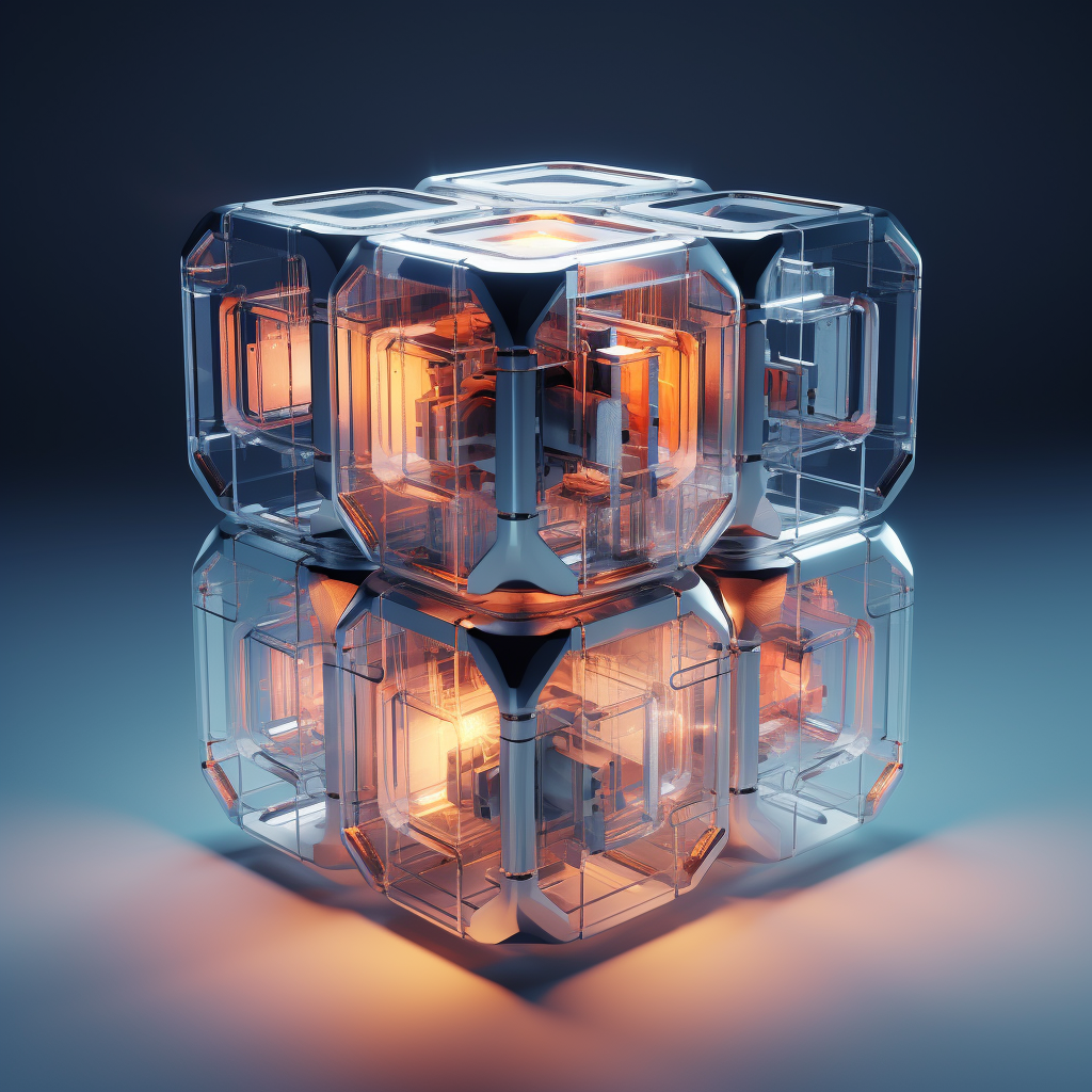 Futuristic HVAC Cubes Stacked Design