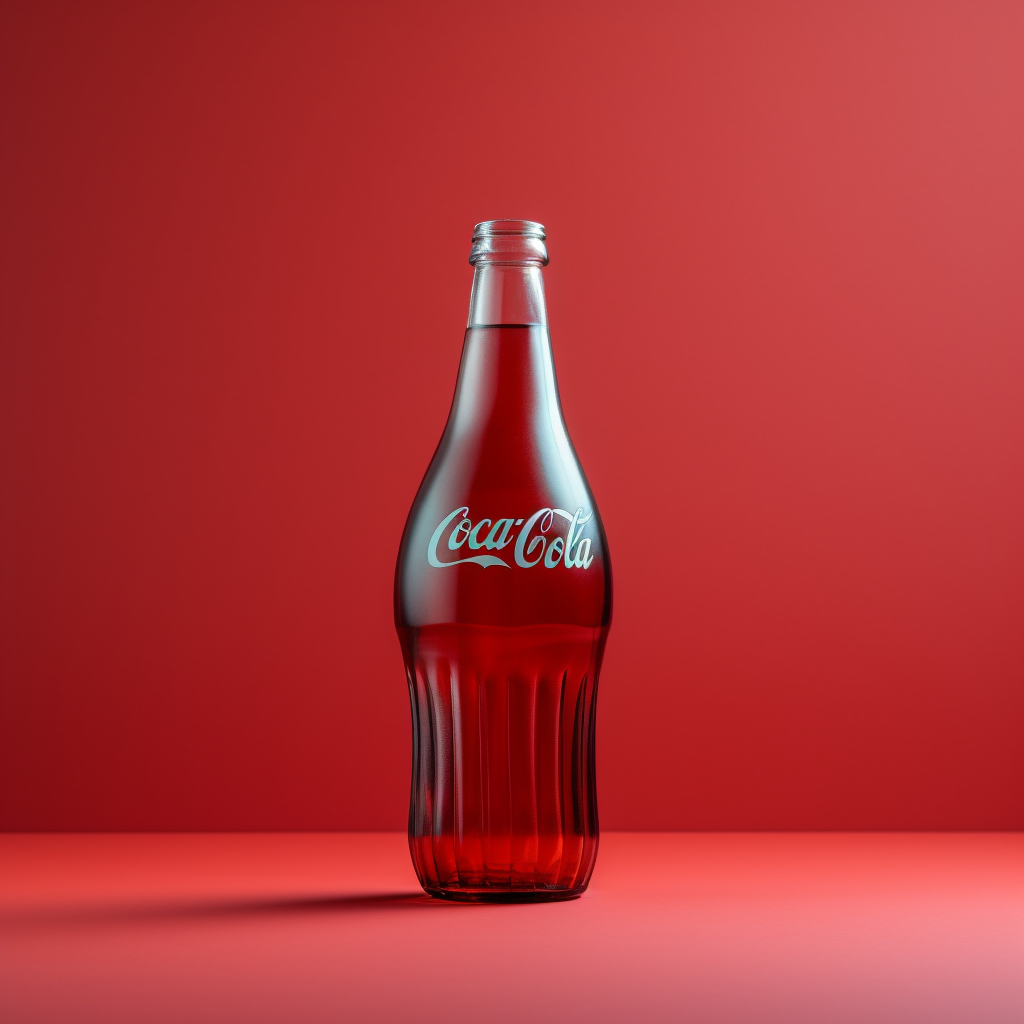 Futuristic Coca Cola Bottle in Minimal Backdrop