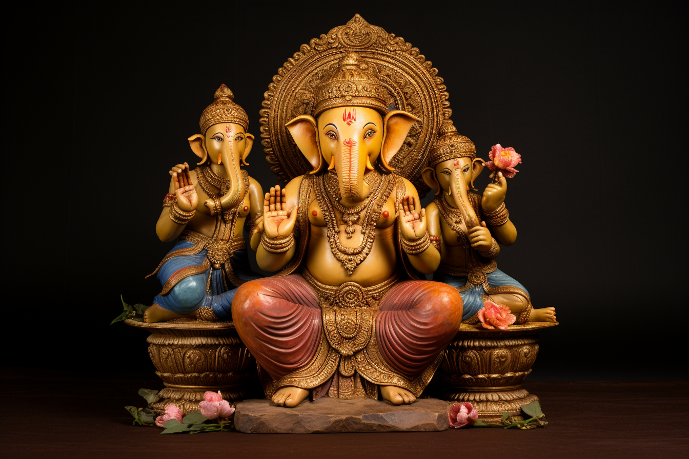 Lord Ganesha with Both Parents Blessings