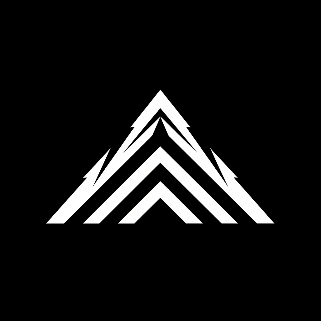 flat mountain logo design