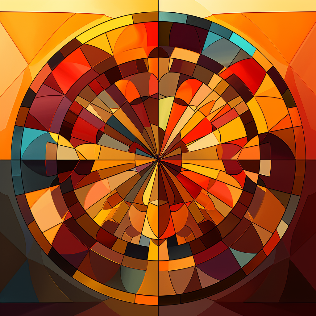 Geometric visual poem kaleidoscope abstract shape