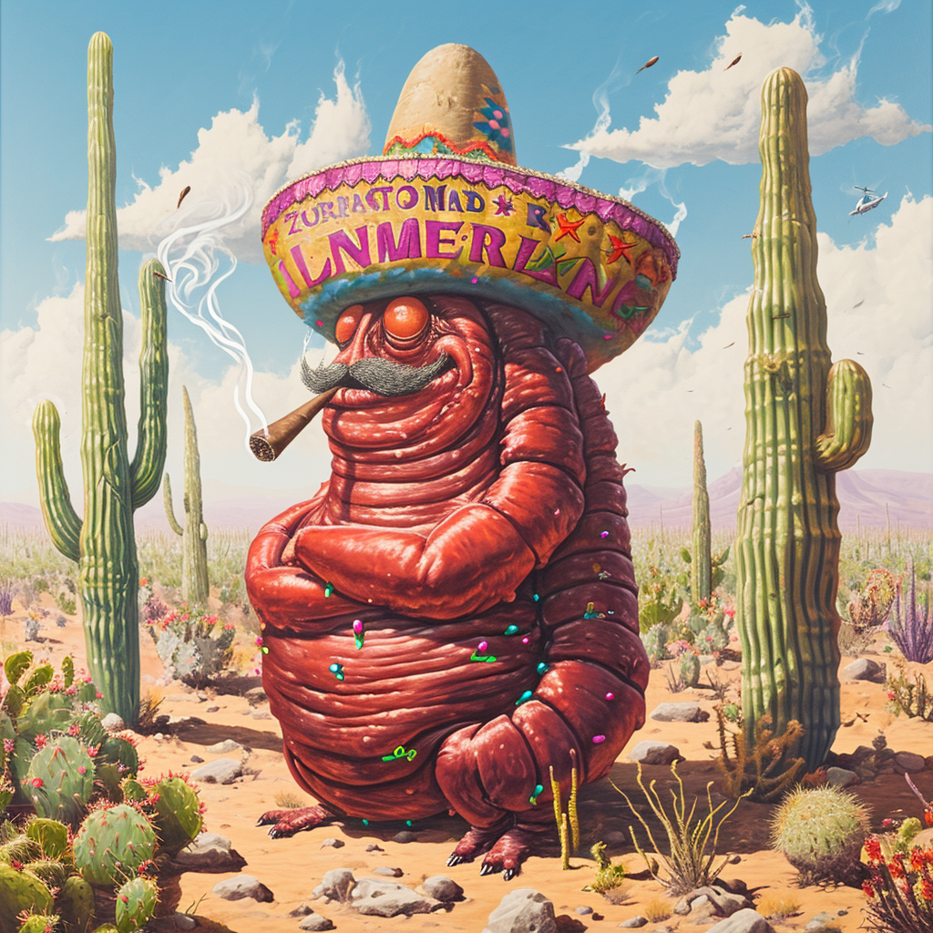 Red Maggot in Desert Sombrero