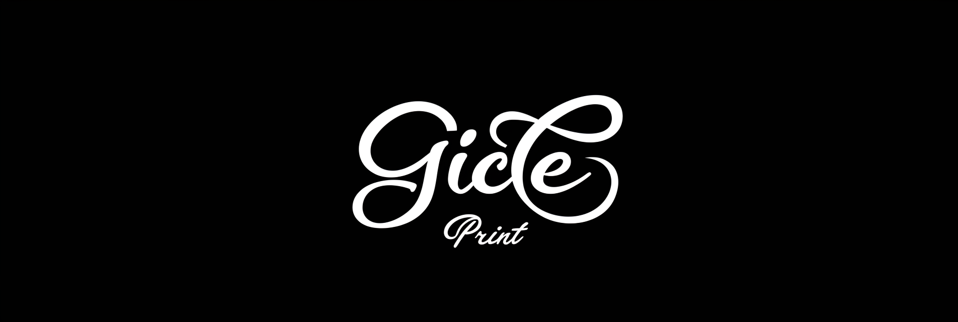 Giclee Print Logo on Black Background