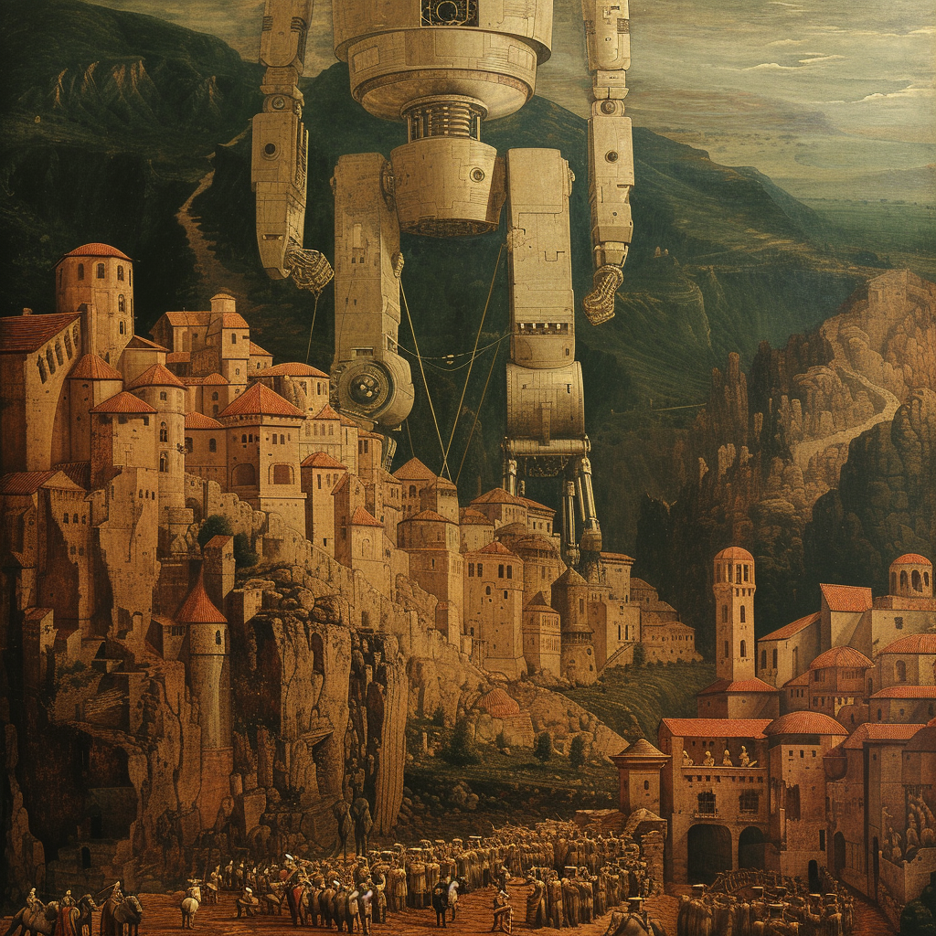 Giotto robot army painting