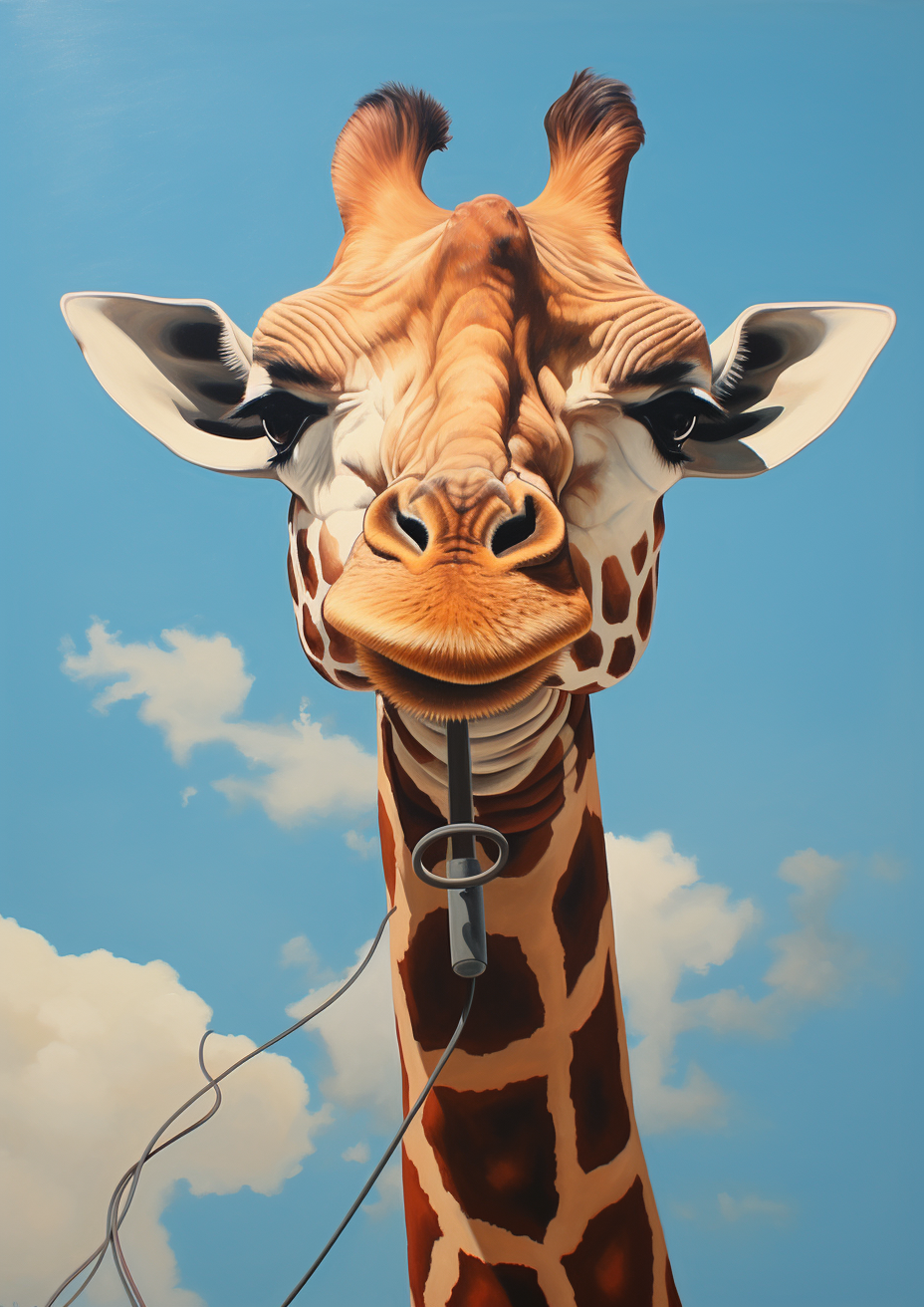 Giraffe's Neck with Cell Phone Antenna