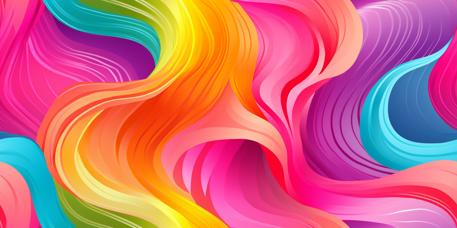 Girly swirly patterns in CMYK colors