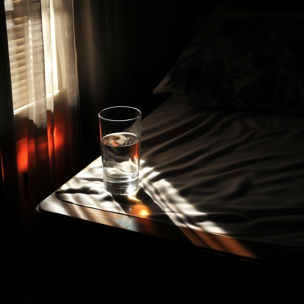 Empty glass with spooky water drops