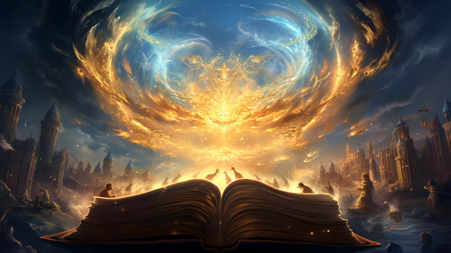 Glowing Bible - Fantasy Art Mythology