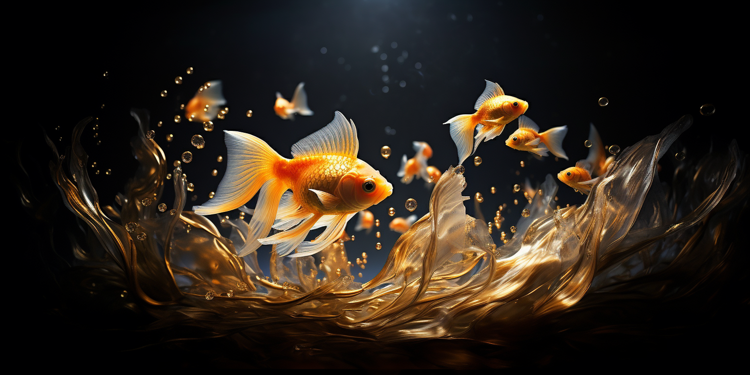 Gold Fish with Glowing Effect