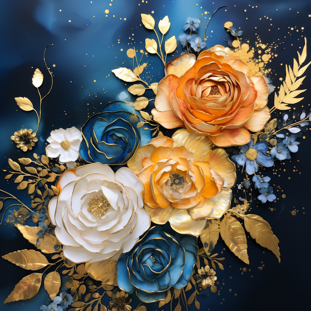 Stunning Alcohol Ink Style Floral Arrangement