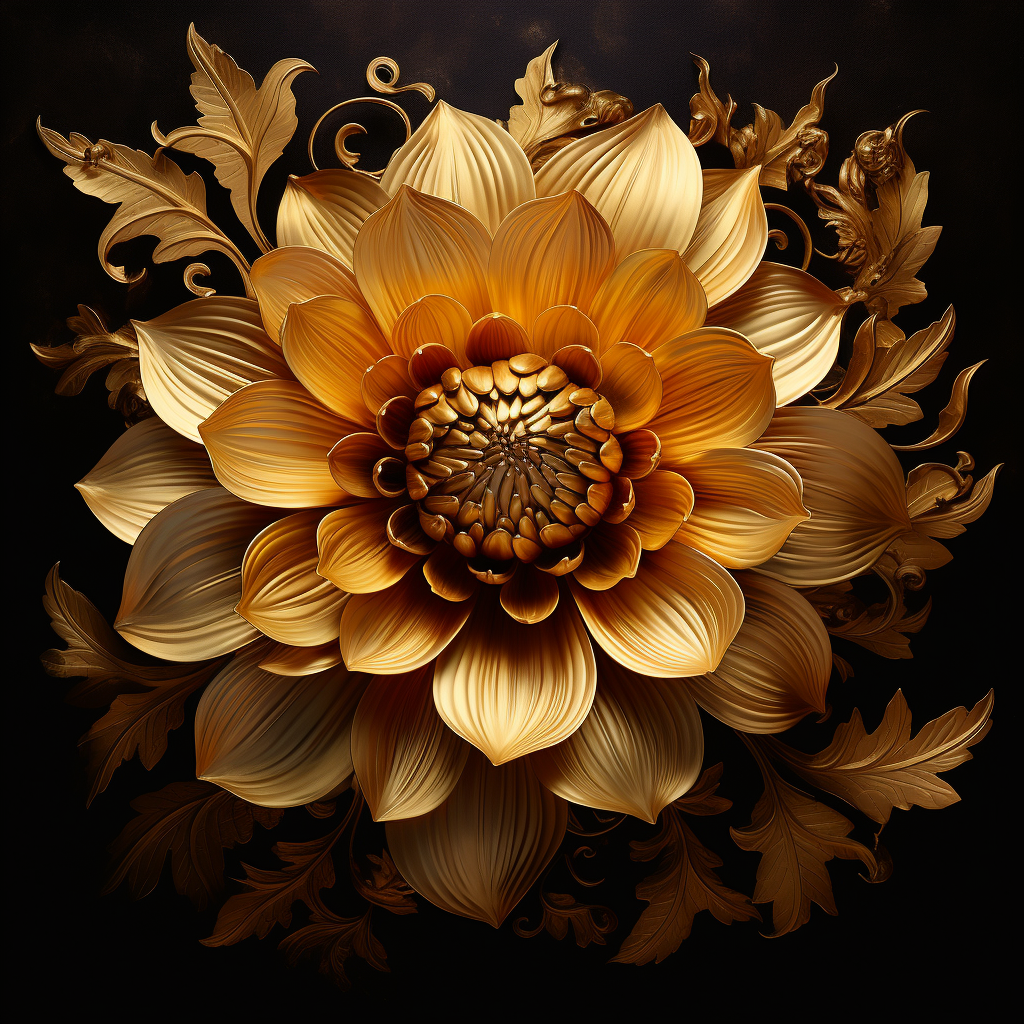 Stunning golden flower in bloom