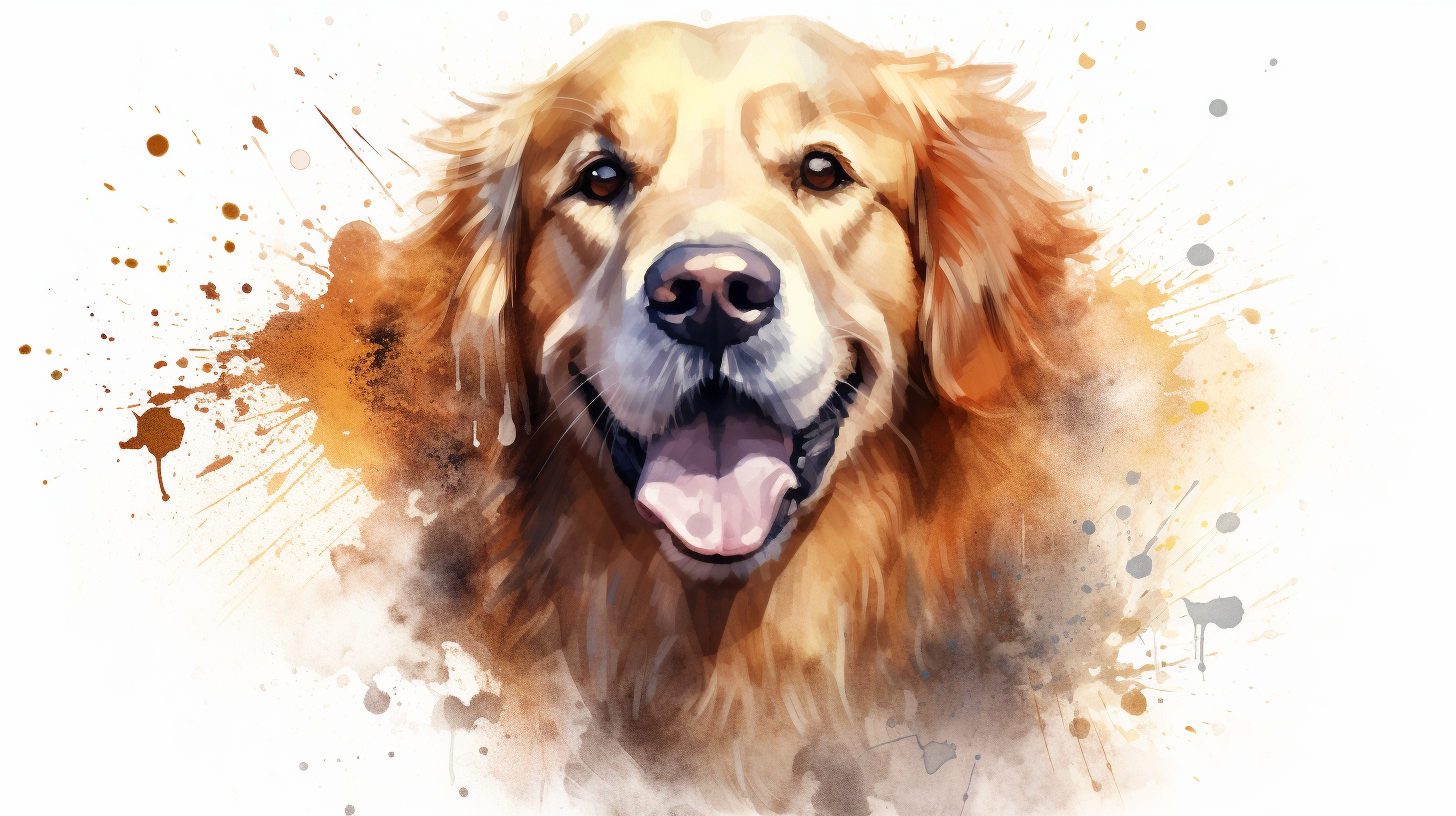 Golden Retriever Watercolor Painting