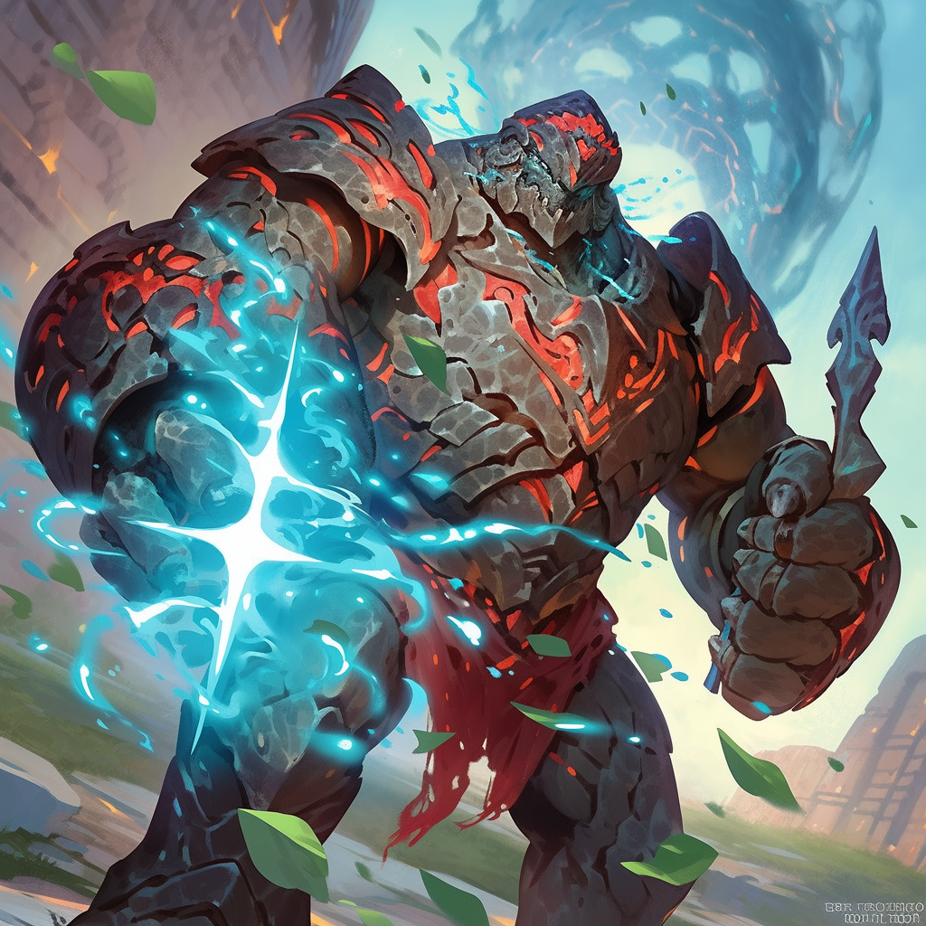 Mystic Golem with Vorpal Blade