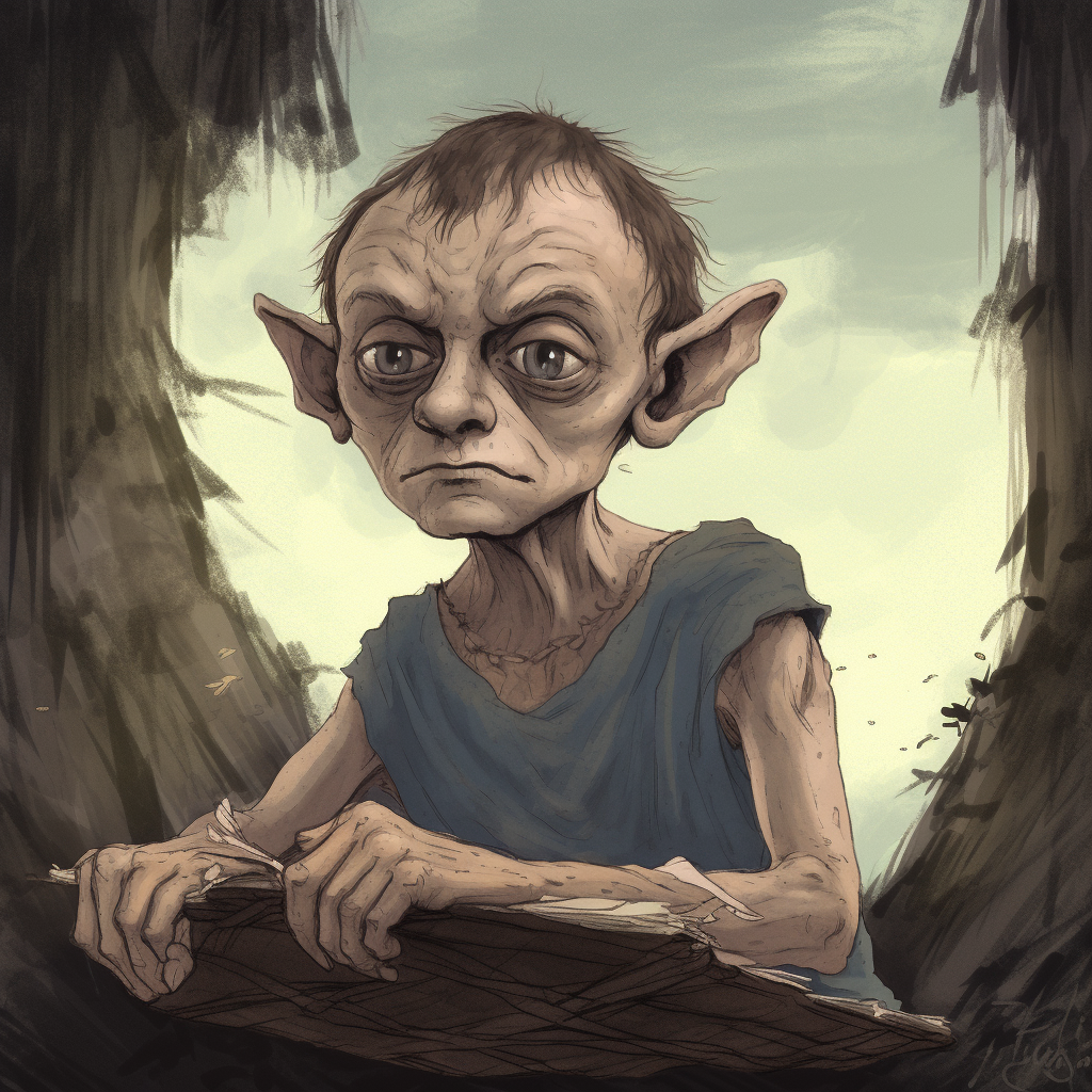 Gollum as a young teenage DND addict