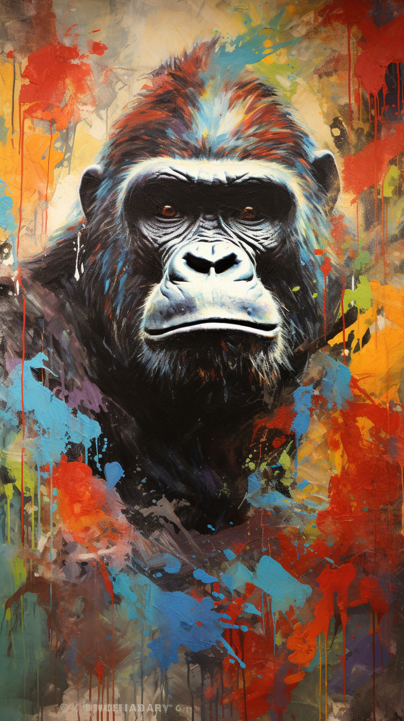 Gorilla fresco art masterpiece