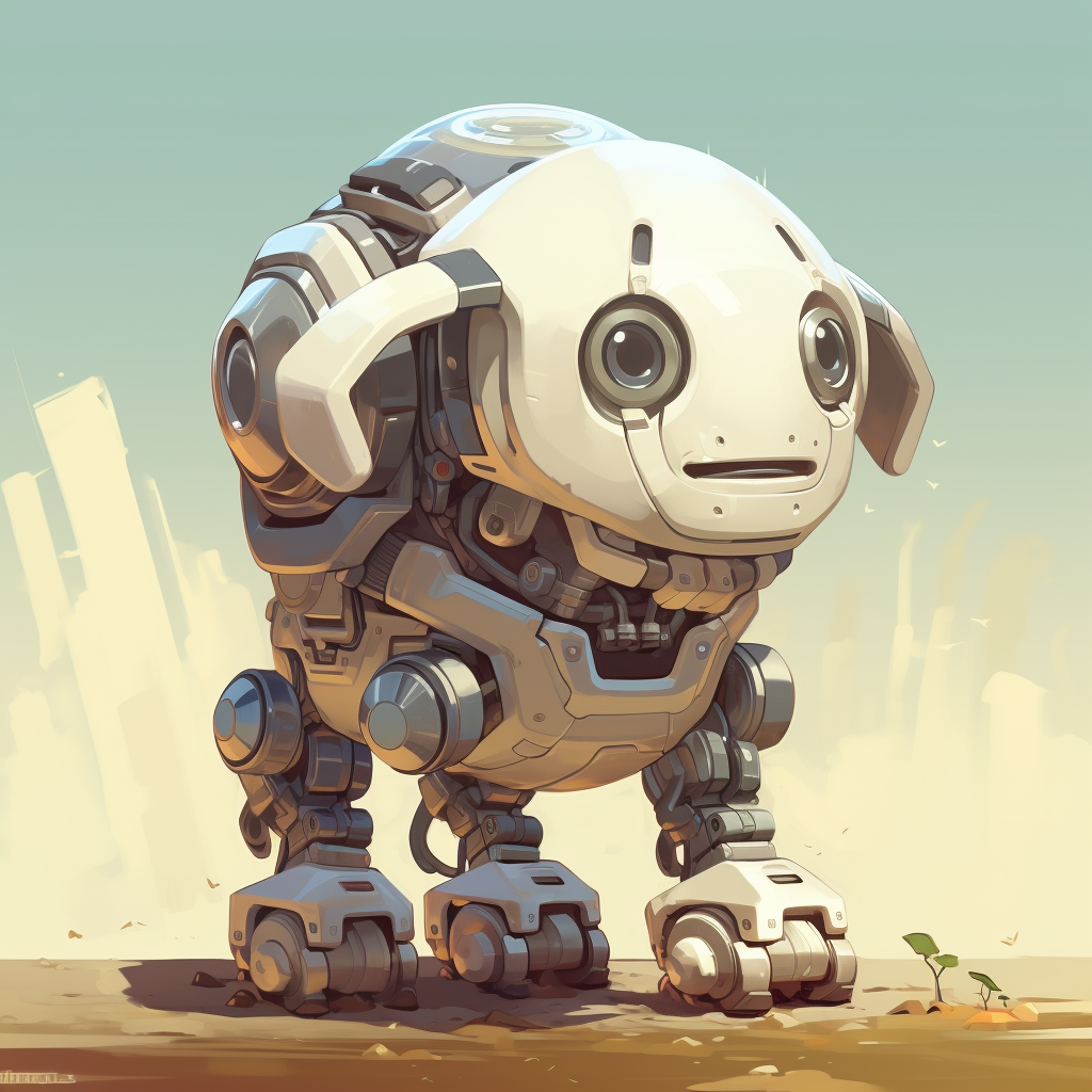 Illustration of a robot sheep by Goro Fujita