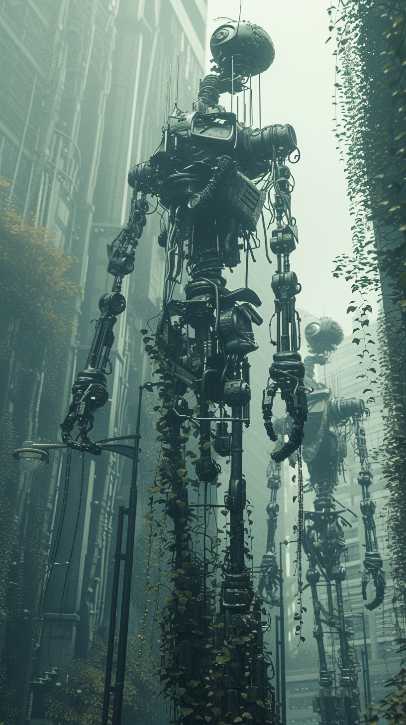 Gothic Robots in Tokyo City