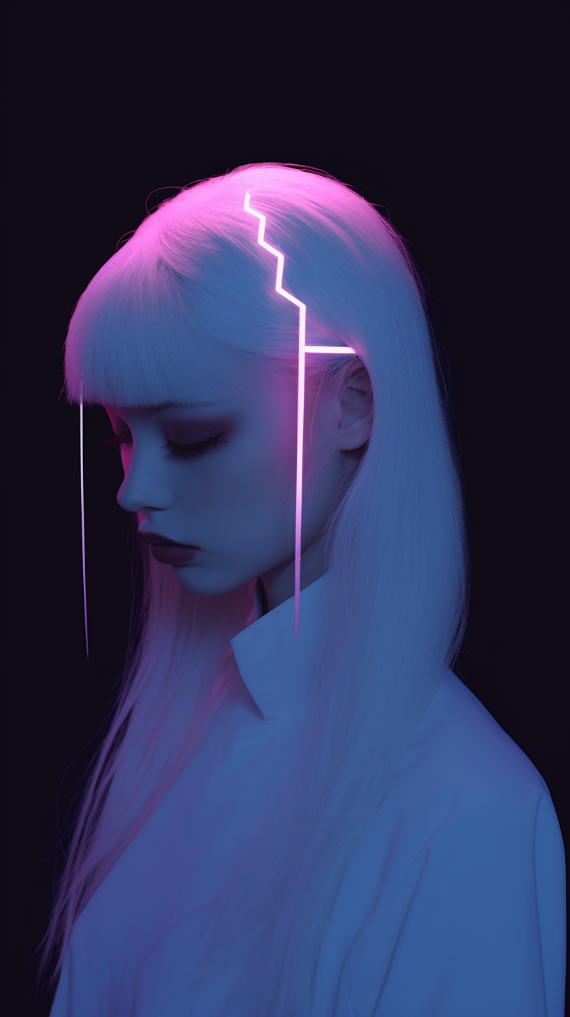 Gothic Vaporwave Beauty Concept Art