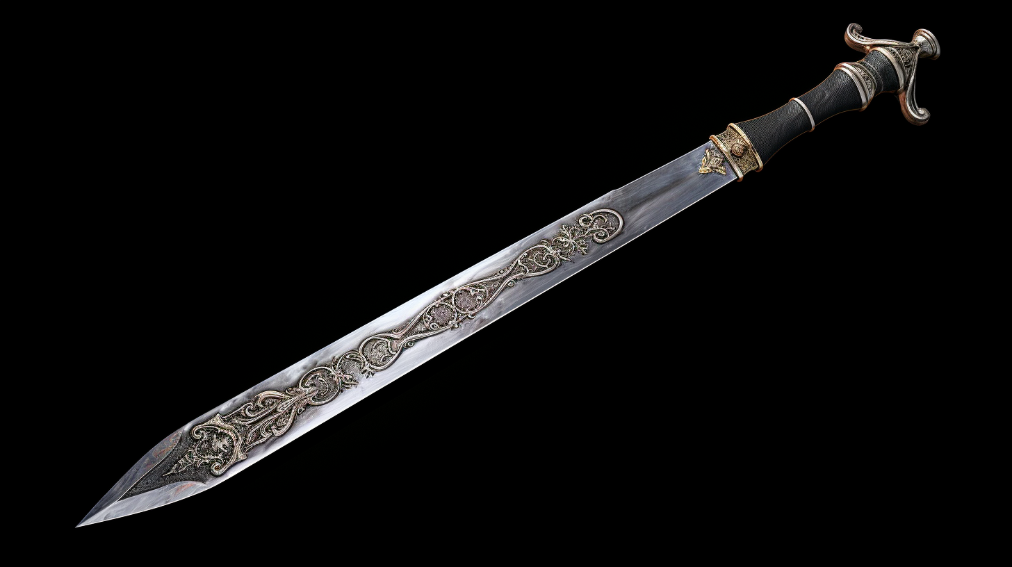 Dark and dramatic gothic art style sword