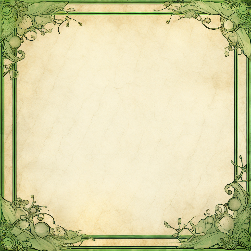 Green border on blank background