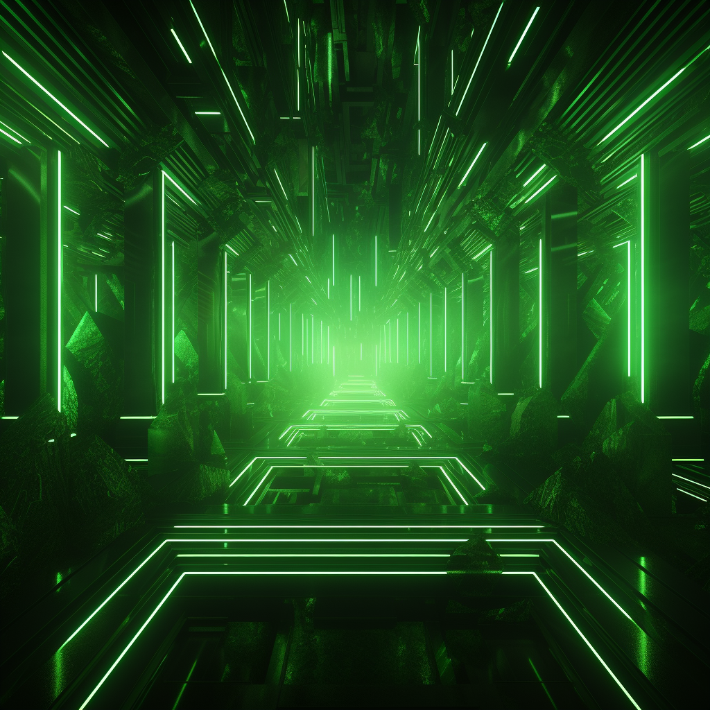 Stunning green neon background wallpaper