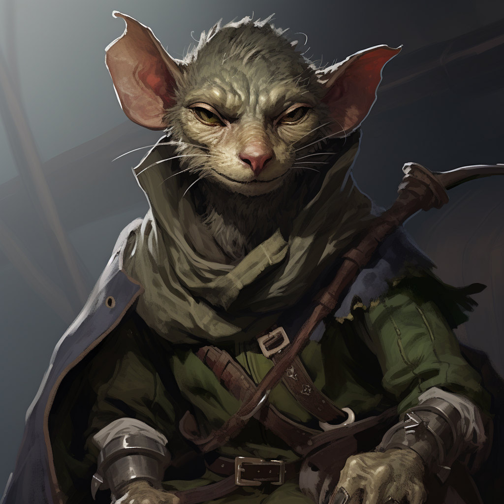 Goblin rogue with pet rat