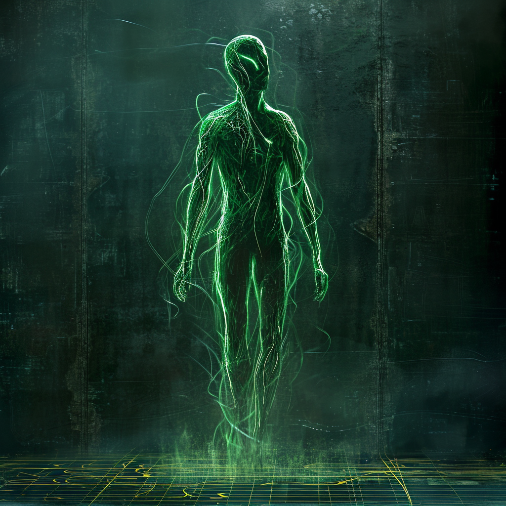 Green Radioactive Superhero Image