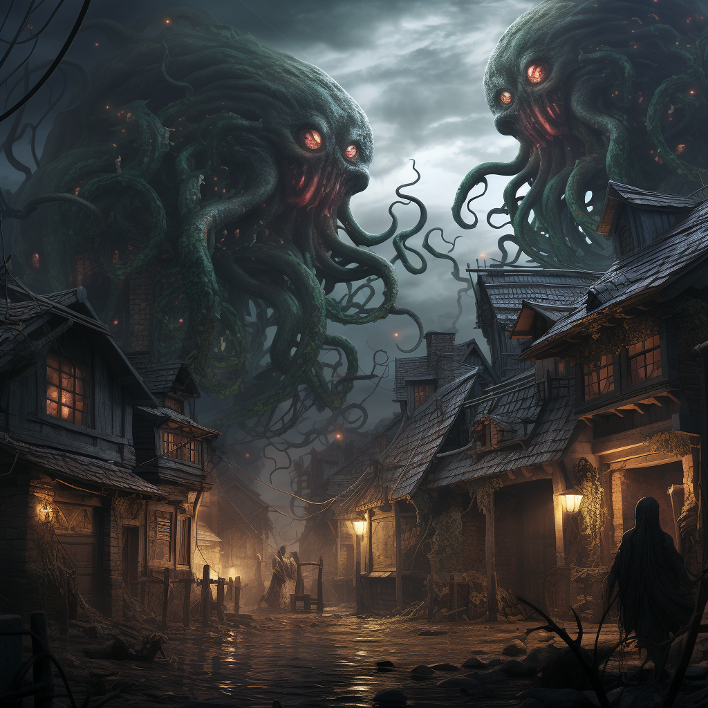 Supernatural Mystic Town with Tentacles