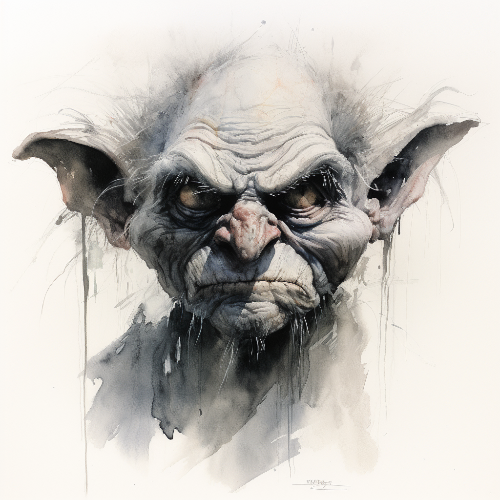 Grumpy Goblin with Angry Expression