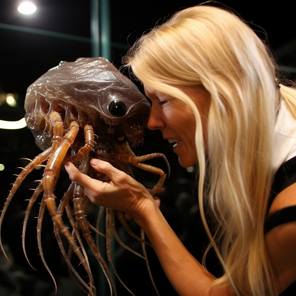 Gwyneth Paltrow with Facehugger Alien