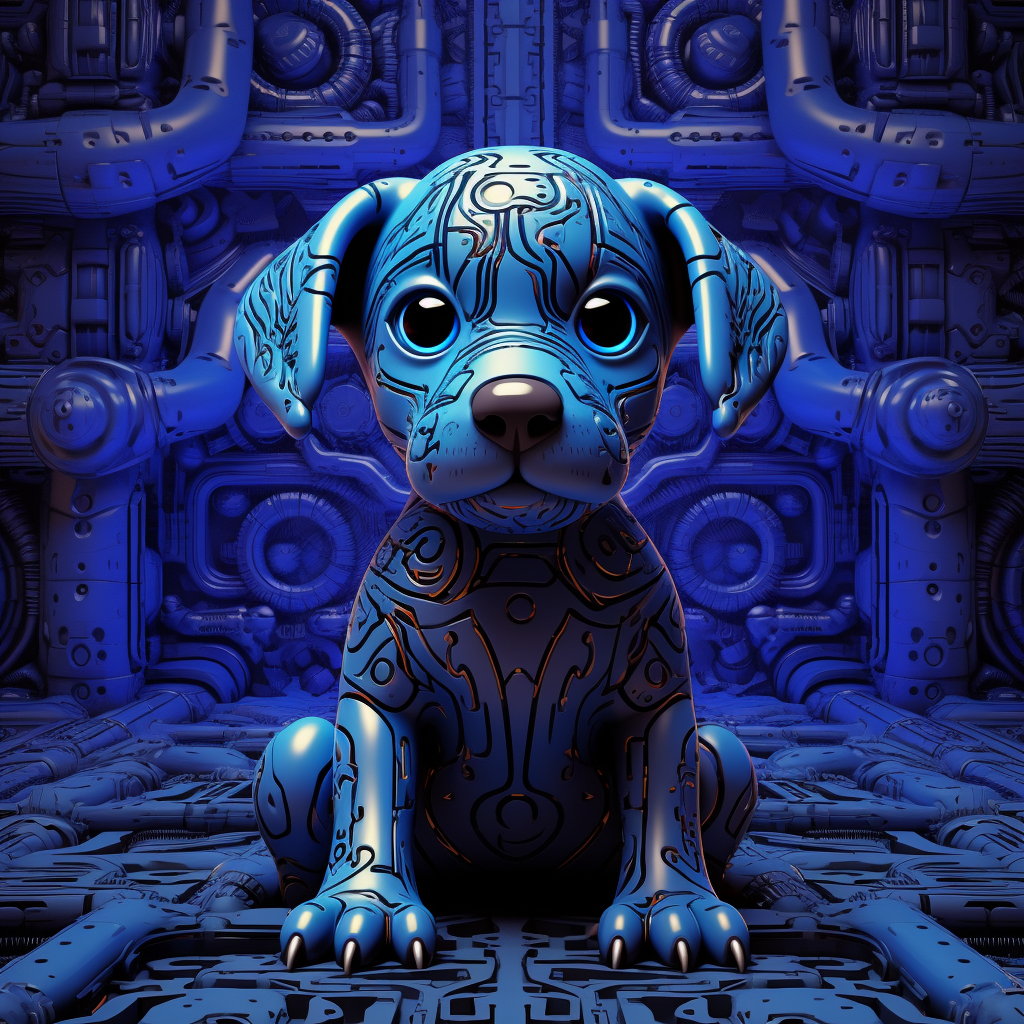 H.R. Giger Style Blues Clues Puppy