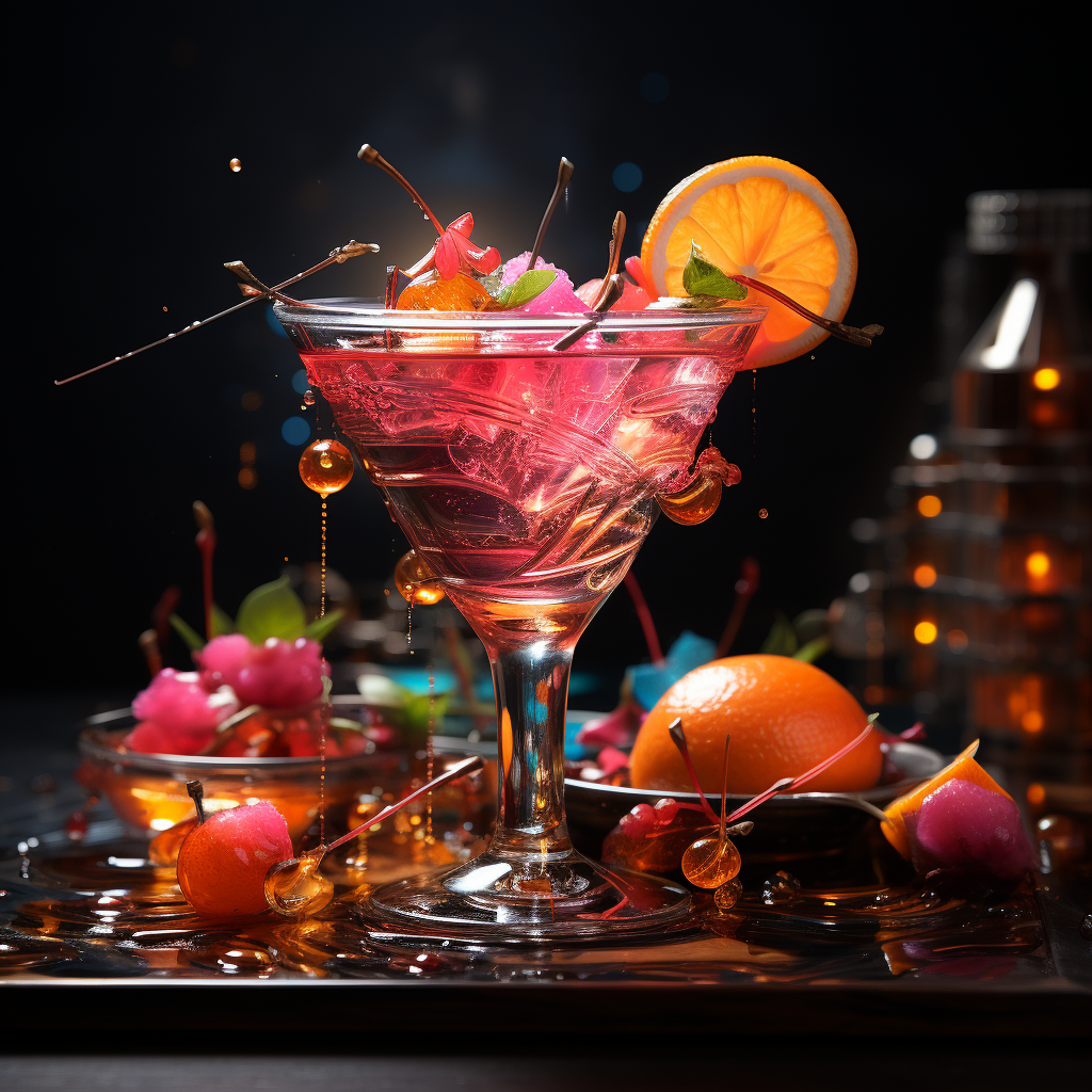 Vibrant Halloween abstract cocktail