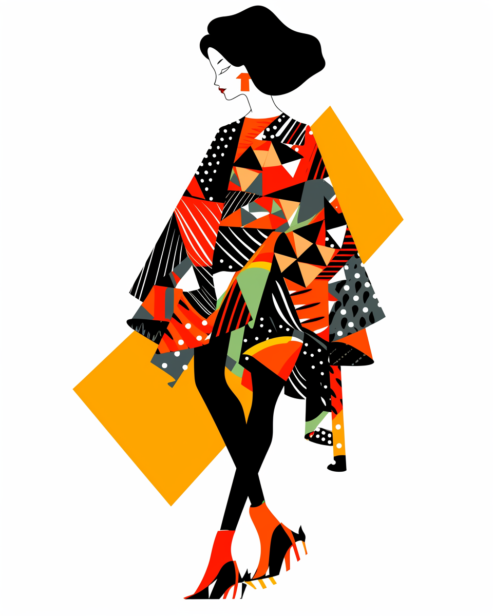 Fashion sketch of Halloween fashionista