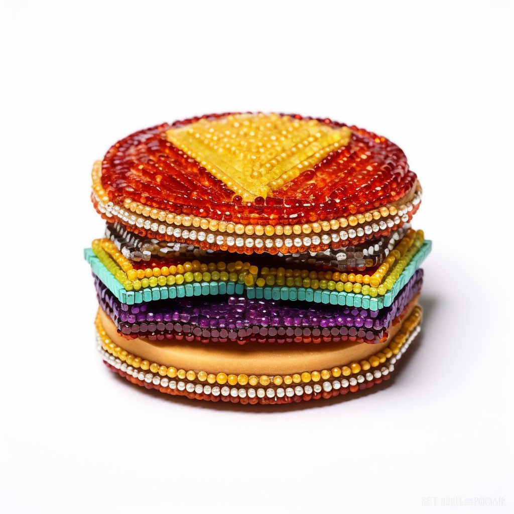 Stylish Hamburger Bead Brooch