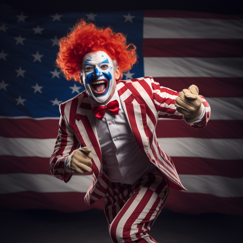 Funny Hamburger Clown Running for President