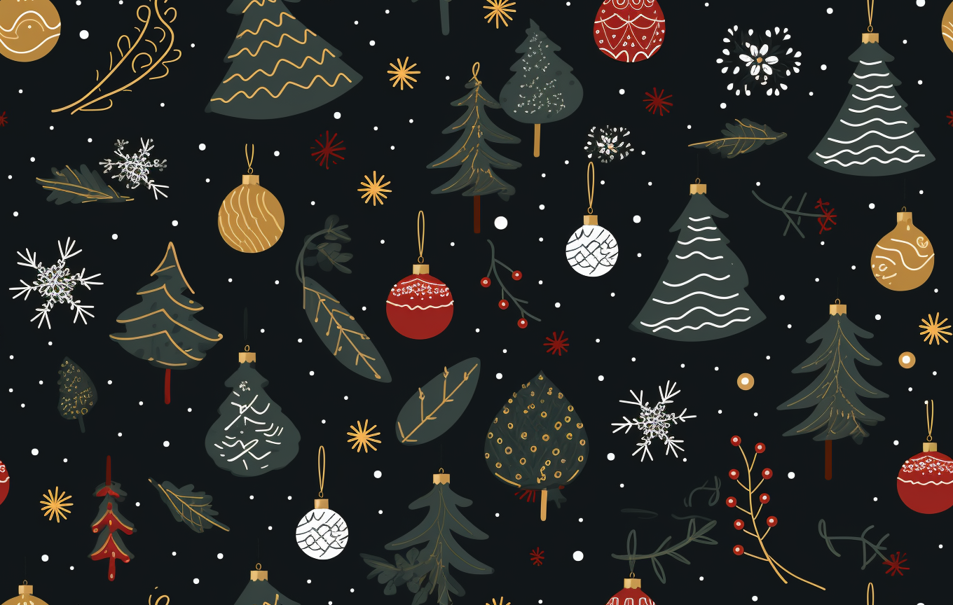 Festive hand-drawn Christmas illustration