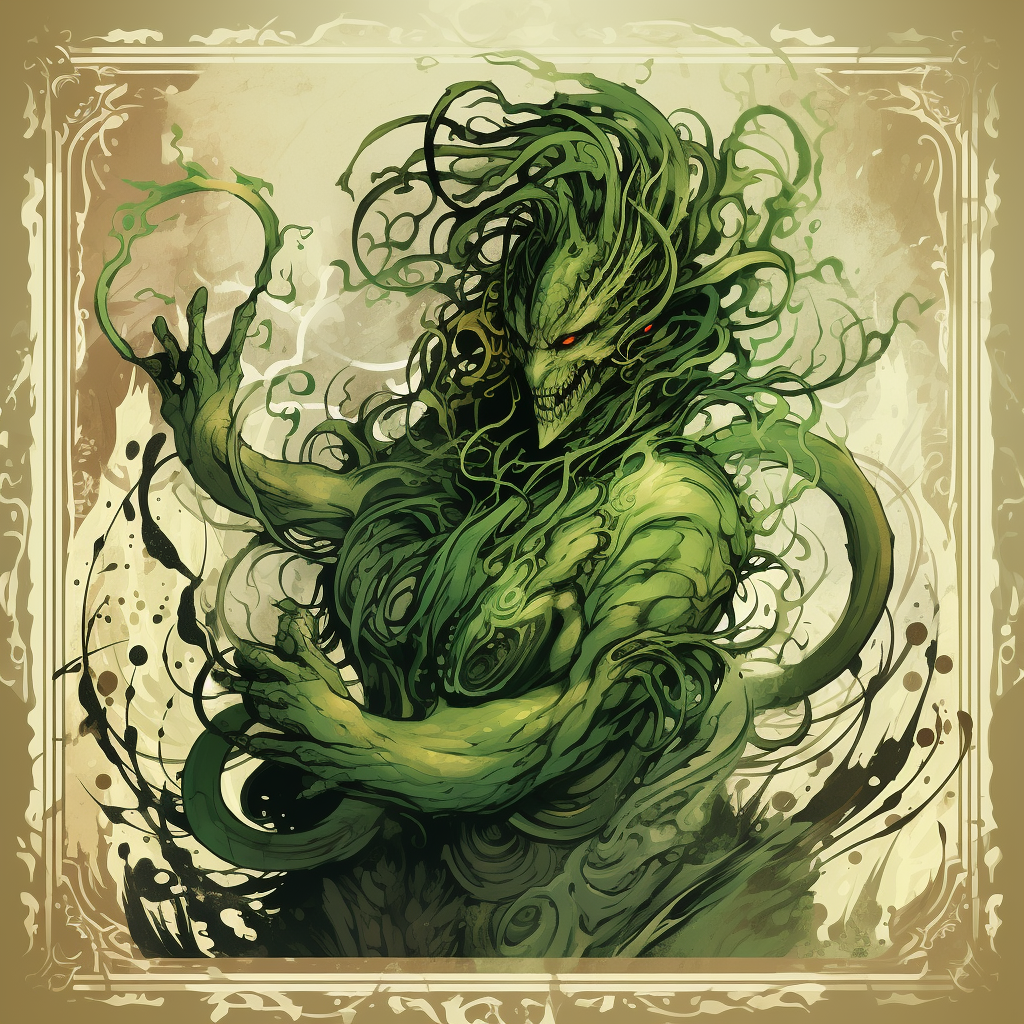 Hand drawn MTG green image