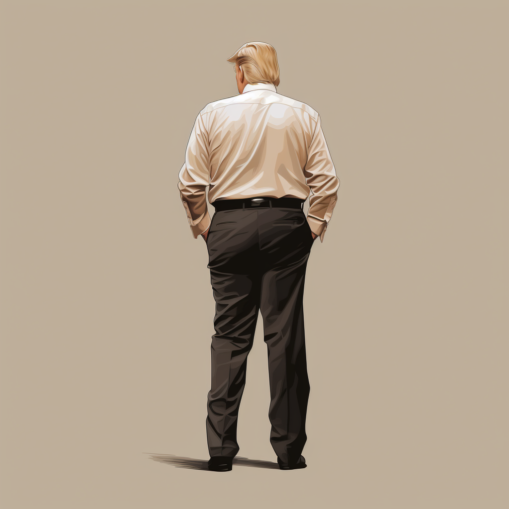 Young Donald Trump Vector Illustration