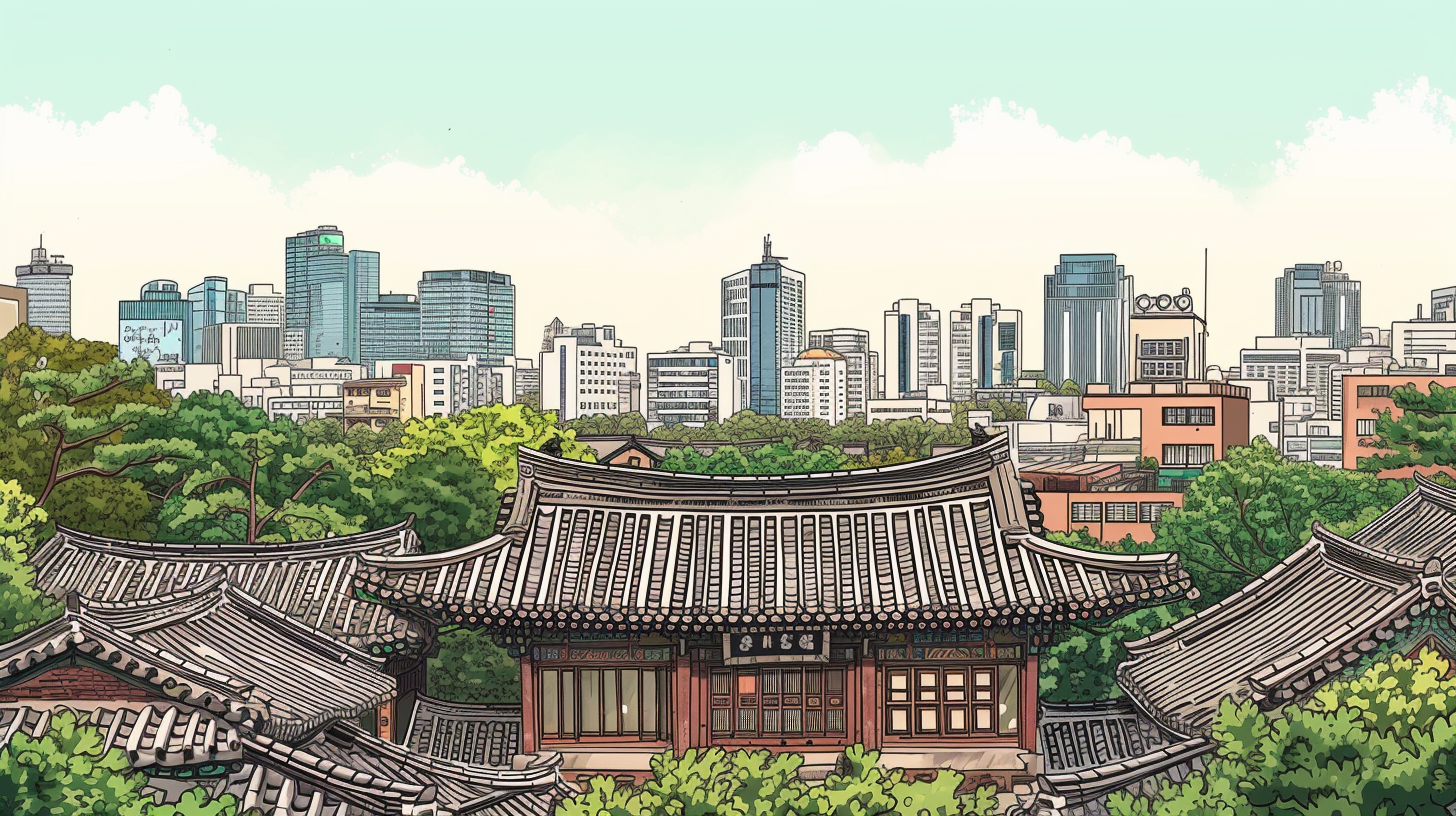 Hanok house in financial hub