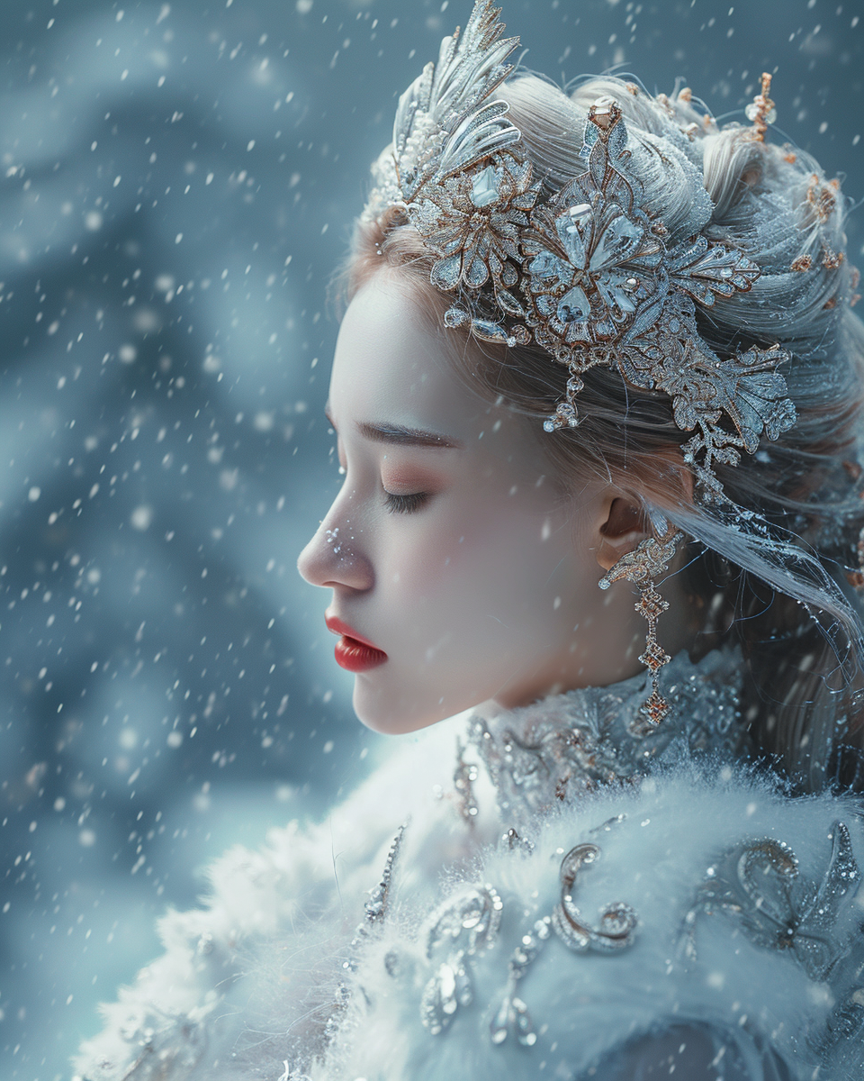 Happy Kawaii Snow Princess - Whimsical Fantasy Fashion Photo