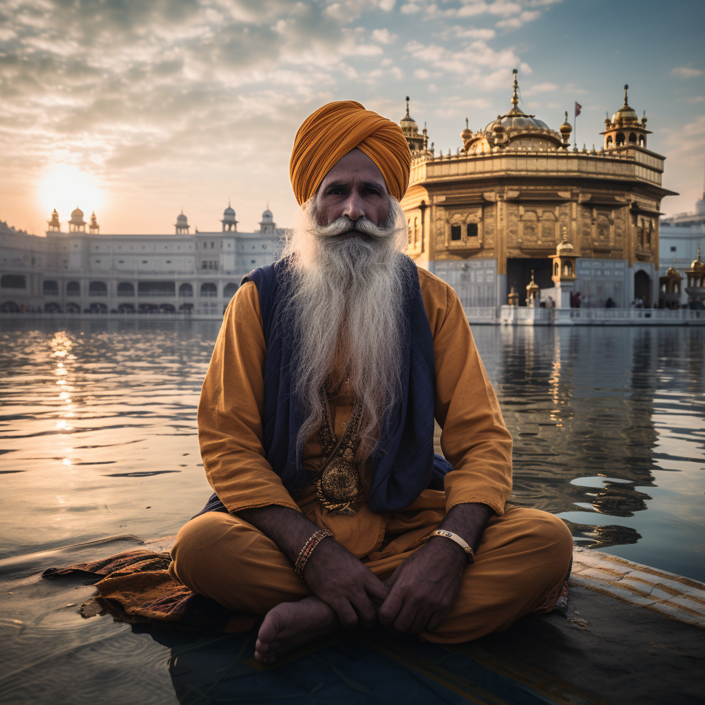 Tranquil Harmandir Sahib Guru Image