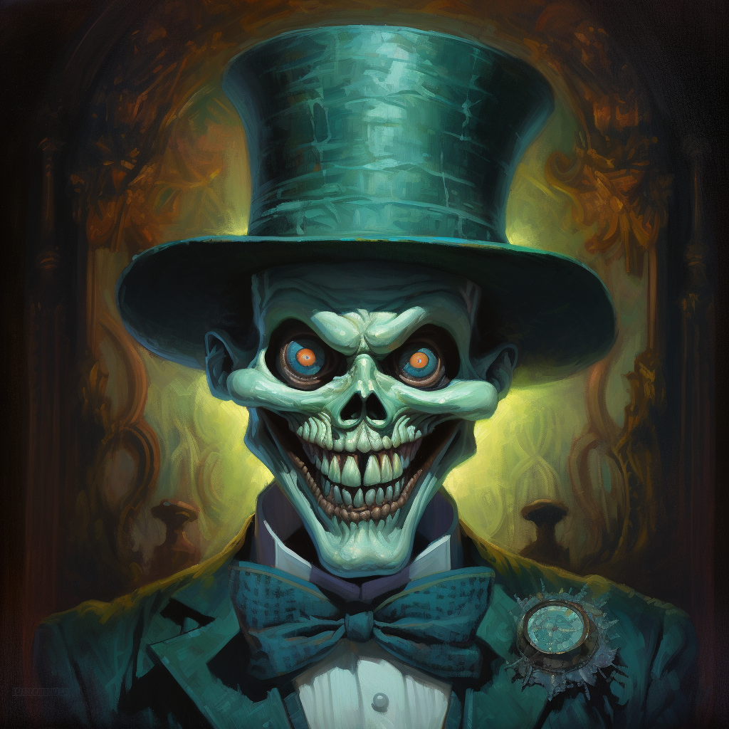 Retro Art Vibe Hatbox Ghost