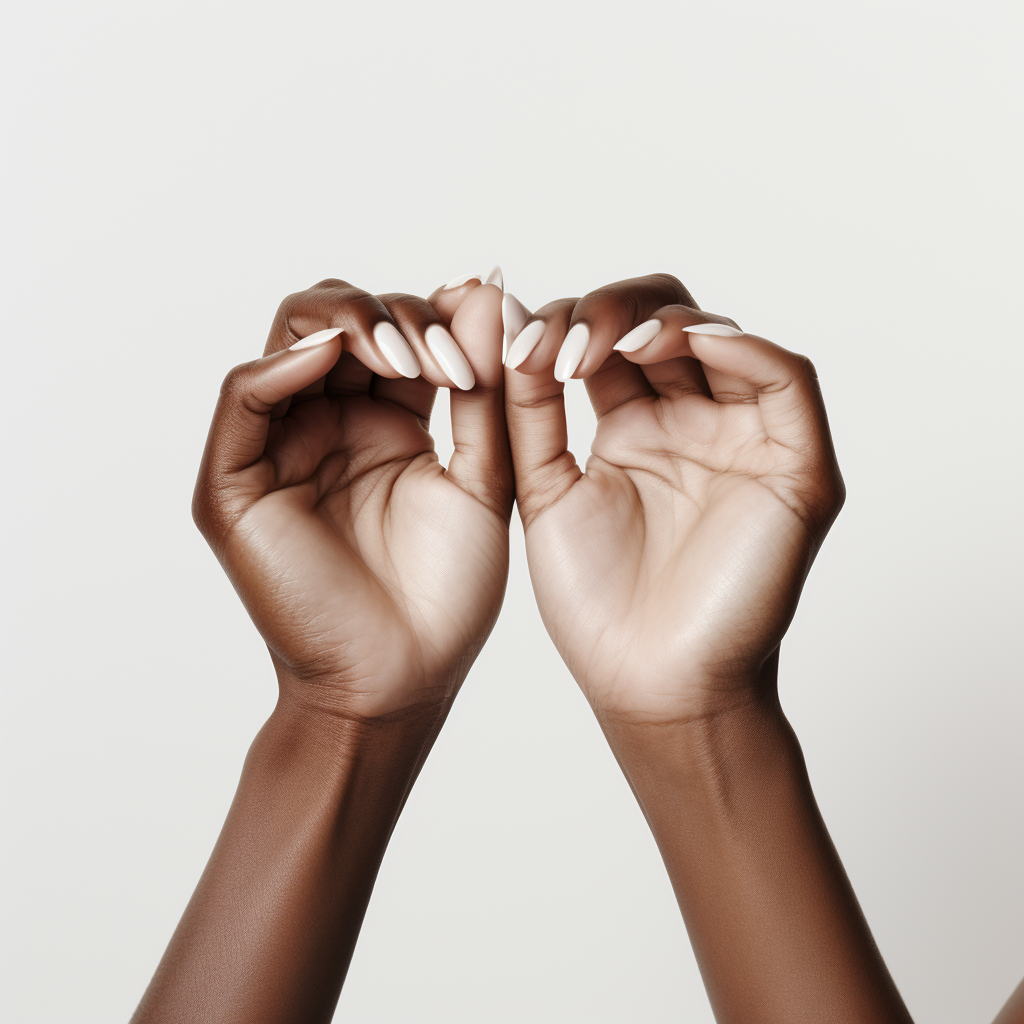 Close-up of heart-shaped hands expressing love