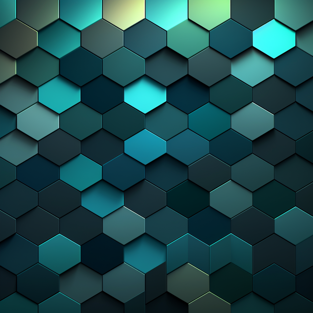 Hexagonal background with accent colors