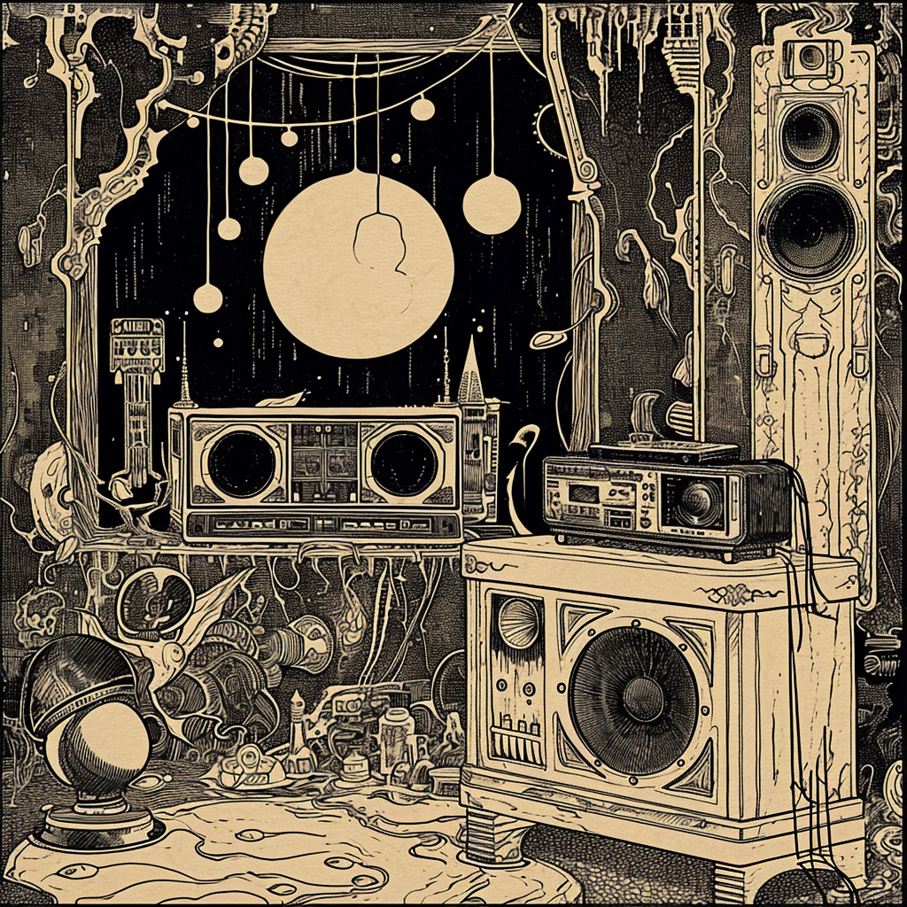 Hi-Fidelity Stereo Wonderland Illustration