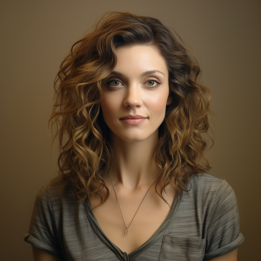 Hilarie Burton Morgan posing for cameras in hyperrealistic style