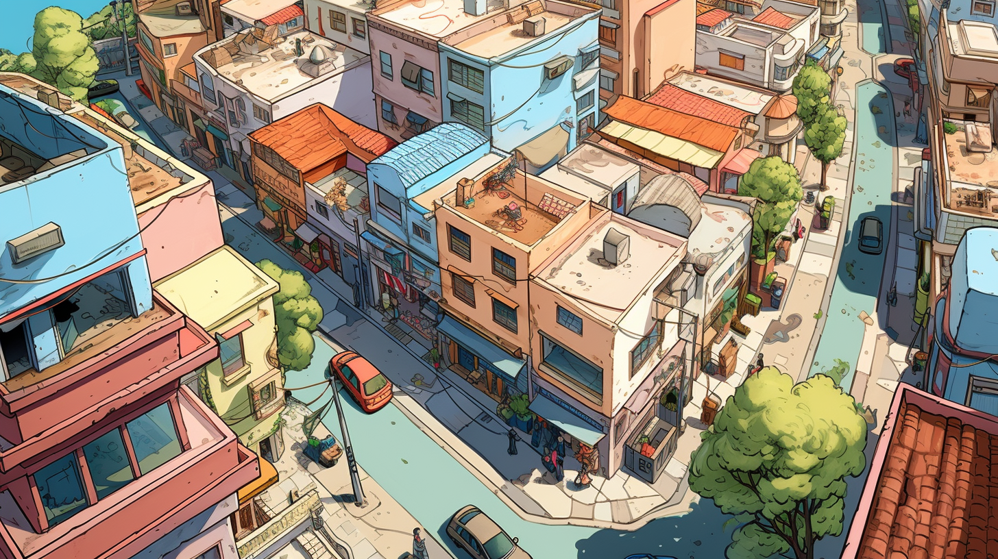 Illustration of Hobart's Quaint Neighborhood